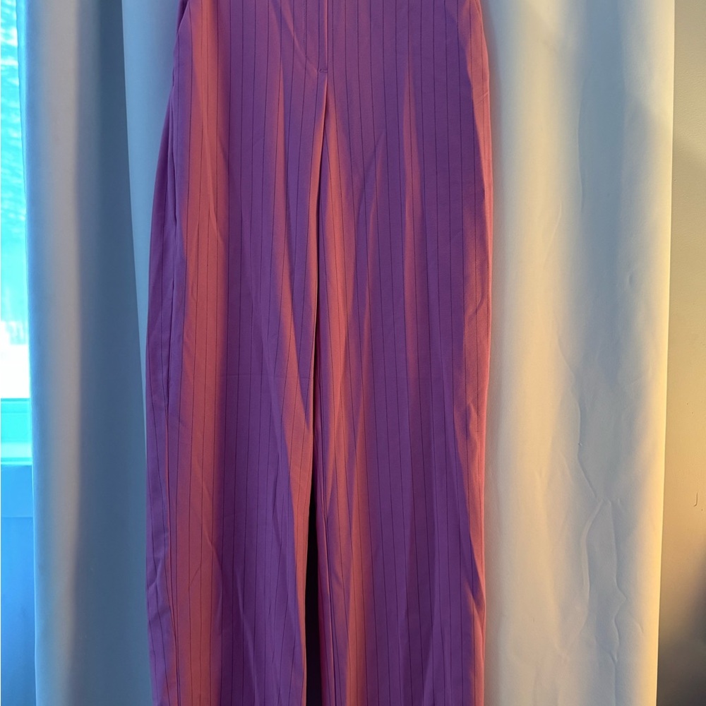 Vero Moda Pink Striped Wide Leg Pants